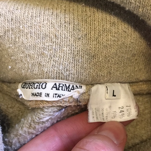 Vintage GIORGIO ARMANI Drop Shoulder Boxy Sweatshirt Oversized - Picture 15 of 15